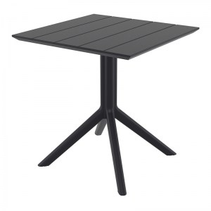 zougris-20.0862 PARIS BLACK 70X70X74ΕΚ. ΤΡΑΠΕΖΙ ΠΟΛ/ΝΙΟΥ