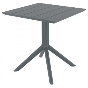 zougris-20.0863 PARIS DARK GREY 70X70X74ΕΚ. ΤΡΑΠΕΖΙ ΠΟΛ/ΝΙΟΥ