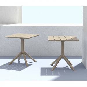 zougris-20.0864 PARIS TAUPE 70X70X74ΕΚ. ΤΡΑΠΕΖΙ ΠΟΛ/ΝΙΟΥ
