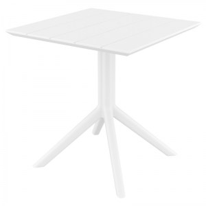 zougris-20.0865 PARIS WHITE 80X80X74ΕΚ. ΤΡΑΠΕΖΙ ΠΟΛ/ΝΙΟΥ
