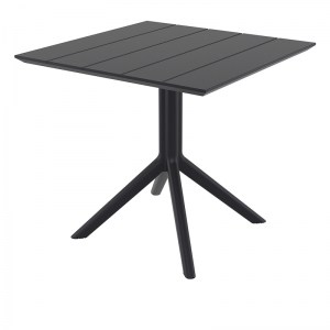 zougris-20.0866 PARIS BLACK 80X80X74ΕΚ. ΤΡΑΠΕΖΙ ΠΟΛ/ΝΙΟΥ