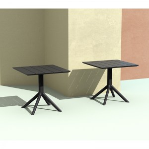 zougris-20.0866 PARIS BLACK 80X80X74ΕΚ. ΤΡΑΠΕΖΙ ΠΟΛ/ΝΙΟΥ