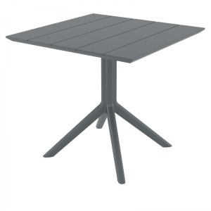 zougris-20.0867 PARIS DARK GREY 80X80X74ΕΚ. ΤΡΑΠΕΖΙ ΠΟΛ/ΝΙΟΥ