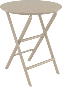 zougris-20.0901 HELEN TAUPE Φ60X74ΕΚ. ΤΡΑΠΕΖΙ ΠΤΥΣ/ΝΟ ΠΟΛ/ΝΙΟΥ