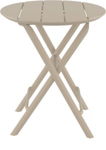 zougris-20.0901 HELEN TAUPE Φ60X74ΕΚ. ΤΡΑΠΕΖΙ ΠΤΥΣ/ΝΟ ΠΟΛ/ΝΙΟΥ