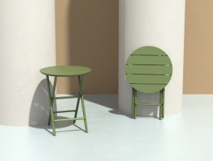 zougris-20.0902 HELEN OLIVE GREEN Φ60X74ΕΚ. ΤΡΑΠΕΖΙ ΠΤΥΣ/ΝΟ ΠΟΛ/ΝΙΟΥ