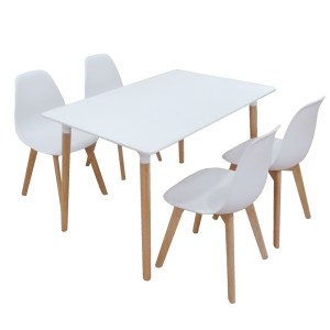 zougris-20.9904 ΣΕΤ ΤΡΑΠΕΖΑΡΙΑΣ LOFT PLUS WHITE RANDY 5ΤΜΧ 120Χ80X72ΕΚ.