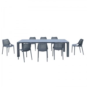 zougris-20.9991 ΣΕΤ ΤΡΑΠΕΖΑΡΙΑΣ 9ΤΜΧ VEGAS AIR DARK GREY 100X260/300Χ75ΕΚ.
