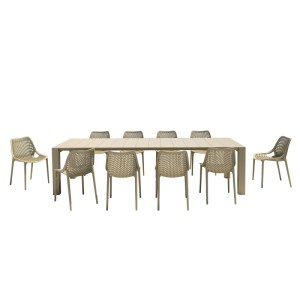 zougris-20.9992 ΣΕΤ ΤΡΑΠΕΖΑΡΙΑΣ 11ΤΜΧ VEGAS AIR TAUPE 100X260/300Χ75ΕΚ.