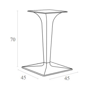 zougris-32.0200 ICE ΒΑΣΗ ΔΙΑΦΑΝΗ 45Χ45Χ70ΕΚ.