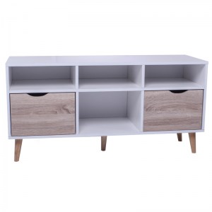 zougris-33.0107 TV15 WHITE/S.OAK 117Χ39X53ΕΚ. ΕΠΙΠΛΟ