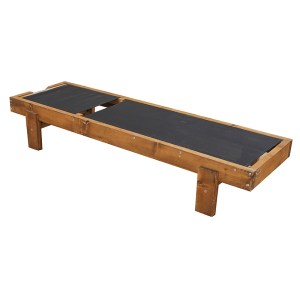 zougris-34.0012 LEDA ΞΑΠΛΩΣΤΡΑ ΞΥΛ./TEXTILENE 2X2 77X200X35ΕΚ. ΚΑΡΥΔΙ