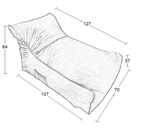 Zougris - 34.0041 DEREK ΠΟΥΦ CAPPUCCINO ΥΦΑΣΜΑ 70X107X64ΕΚ.