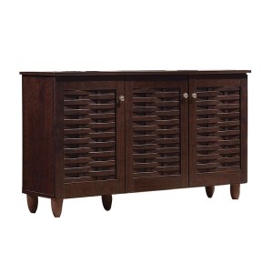 Zougris - 39.0008 ΠΑΠΟΥΤΣΟΘΗΚΗ 114Χ34Χ68ΕΚ. WENGE/3 ΠΟΡΤΕΣ/2 ΡΑΦΙΑ