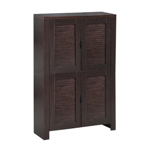 Zougris - 39.0026 ΠΑΠΟΥΤΣΟΘΗΚΗ 80Χ32Χ127ΕΚ. WENGE/4 ΠΟΡΤΕΣ/4 ΡΑΦΙΑ