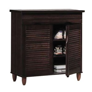 Zougris - 39.0033 ΠΑΠΟΥΤΣΟΘΗΚΗ 78Χ38Χ83ΕΚ. WENGE/2 ΠΟΡΤΕΣ/2 ΡΑΦΙΑ