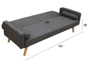 zougris-40.0080 RONY GREY ΥΦΑΣΜΑ ΚΑΝΑΠΕΣ-ΚΡΕΒΑΤΙ 179X80ΕΚ.