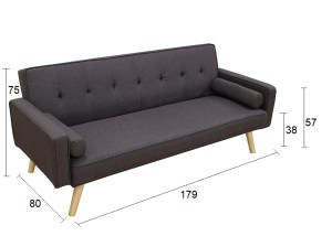 zougris-40.0082 RONY BROWN/GREY ΥΦΑΣΜΑ ΚΑΝΑΠΕΣ-ΚΡΕΒΑΤΙ 179X80ΕΚ.