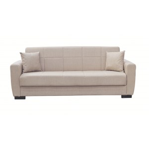 Zougris - 40.0116 ANIMA LIGHT BROWN ΥΦΑΣΜΑ 3ΘΕΣΙΟΣ ΚΑΝΑΠΕΣ/ΚΡΕΒΑΤΙ ΜΕ ΑΠΟΘ.ΧΩΡΟ 210X80ΕΚ.