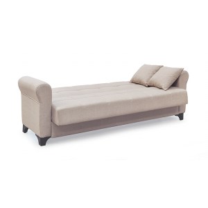 Zougris - 40.0118 AZUR LIGHT BROWN ΥΦΑΣΜΑ 3ΘΕΣΙΟΣ ΚΑΝΑΠΕΣ/ΚΡΕΒΑΤΙ ΜΕ ΑΠΟΘ.ΧΩΡΟ 210X80ΕΚ.