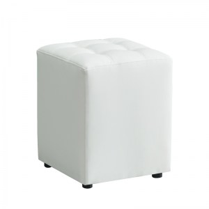 zougris-40.0121 CUBE WHITE PU ΣΚΑΜΠΟ 35X35X42ΕΚ.