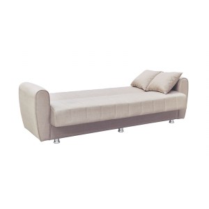 Zougris - 40.0127 ELVA LIGHT BROWN ΥΦΑΣΜΑ 3ΘΕΣΙΟΣ ΚΑΝΑΠΕΣ/ΚΡΕΒΑΤΙ ΜΕ ΑΠΟΘ.ΧΩΡΟ 210X80ΕΚ.