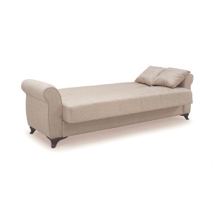 Zougris - 40.0138 LENA LIGHT BROWN ΥΦΑΣΜΑ 3ΘΕΣΙΟΣ ΚΑΝΑΠΕΣ/ΚΡΕΒΑΤΙ ΜΕ ΑΠΟΘ.ΧΩΡΟ 210X80ΕΚ.