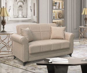 zougris-40.0301 LENA LIGHT BROWN ΥΦΑΣΜΑ 2ΘΕΣΙΟΣ ΚΑΝΑΠΕΣ/ΚΡΕΒΑΤΙ ΜΕ ΑΠΟΘ.ΧΩΡΟ 150Χ80ΕΚ.
