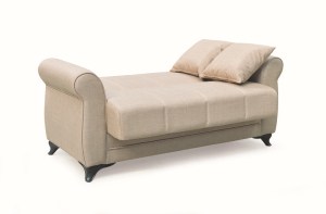 zougris-40.0301 LENA LIGHT BROWN ΥΦΑΣΜΑ 2ΘΕΣΙΟΣ ΚΑΝΑΠΕΣ/ΚΡΕΒΑΤΙ ΜΕ ΑΠΟΘ.ΧΩΡΟ 150Χ80ΕΚ.