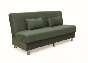 zougris-40.0303 FELINA GREEN ΥΦΑΣΜΑ 3ΘΕΣΙΟΣ ΚΑΝΑΠΕΣ/ΚΡΕΒΑΤΙ ΜΕ ΑΠΟΘ.ΧΩΡΟ 180X90ΕΚ.