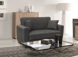 zougris-40.0306 ANIMA DARK GREY ΥΦΑΣΜΑ 2ΘΕΣΙΟΣ ΚΑΝΑΠΕΣ/ΚΡΕΒΑΤΙ ΜΕ ΑΠΟΘ.ΧΩΡΟ 150Χ80ΕΚ.
