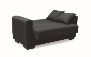 zougris-40.0307 ANIMA BLACK ΥΦΑΣΜΑ 2ΘΕΣΙΟΣ ΚΑΝΑΠΕΣ/ΚΡΕΒΑΤΙ ΜΕ ΑΠΟΘ.ΧΩΡΟ 150Χ80ΕΚ.