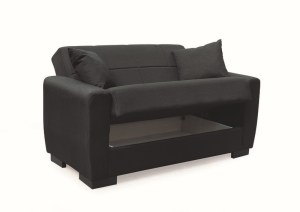 zougris-40.0307 ANIMA BLACK ΥΦΑΣΜΑ 2ΘΕΣΙΟΣ ΚΑΝΑΠΕΣ/ΚΡΕΒΑΤΙ ΜΕ ΑΠΟΘ.ΧΩΡΟ 150Χ80ΕΚ.