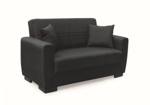 zougris-40.0307 ANIMA BLACK ΥΦΑΣΜΑ 2ΘΕΣΙΟΣ ΚΑΝΑΠΕΣ/ΚΡΕΒΑΤΙ ΜΕ ΑΠΟΘ.ΧΩΡΟ 150Χ80ΕΚ.