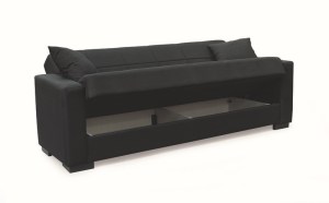 zougris-40.0308 ROVER BLACK ΥΦΑΣΜΑ 3ΘΕΣΙΟΣ ΚΑΝΑΠΕΣ/ΚΡΕΒΑΤΙ ΜΕ ΑΠΟΘ.ΧΩΡΟ 210X80ΕΚ.