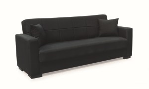 zougris-40.0308 ROVER BLACK ΥΦΑΣΜΑ 3ΘΕΣΙΟΣ ΚΑΝΑΠΕΣ/ΚΡΕΒΑΤΙ ΜΕ ΑΠΟΘ.ΧΩΡΟ 210X80ΕΚ.