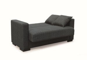 zougris-40.0310 ROVER BLACK ΥΦΑΣΜΑ 2ΘΕΣΙΟΣ ΚΑΝΑΠΕΣ/ΚΡΕΒΑΤΙ ΜΕ ΑΠΟΘ.ΧΩΡΟ 150Χ80ΕΚ.