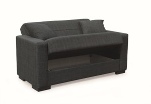 zougris-40.0310 ROVER BLACK ΥΦΑΣΜΑ 2ΘΕΣΙΟΣ ΚΑΝΑΠΕΣ/ΚΡΕΒΑΤΙ ΜΕ ΑΠΟΘ.ΧΩΡΟ 150Χ80ΕΚ.