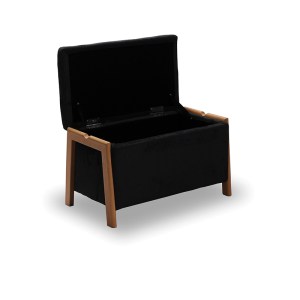zougris-40.0601 DALI ΣΚΑΜΠΟ VELVET BLACK ΜΕ ΑΠΟΘ. ΧΩΡΟ 75X42X44ΕΚ.