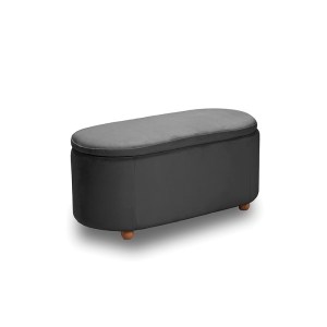 zougris-40.0604 FOSTER ΣΚΑΜΠΟ VELVET GREY ΜΕ ΑΠΟΘ. ΧΩΡΟ 99Χ45X45ΕΚ.