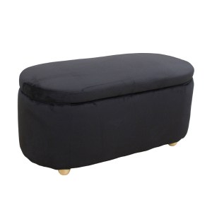 zougris-40.0605 FOSTER ΣΚΑΜΠΟ VELVET BLACK ΜΕ ΑΠΟΘ. ΧΩΡΟ 99Χ45X45ΕΚ.