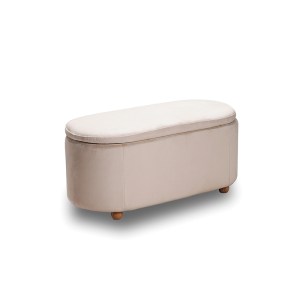 zougris-40.0606 FOSTER ΣΚΑΜΠΟ VELVET BEIGE ΜΕ ΑΠΟΘ. ΧΩΡΟ 99Χ45X45ΕΚ.