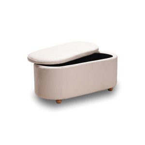 zougris-40.0606 FOSTER ΣΚΑΜΠΟ VELVET BEIGE ΜΕ ΑΠΟΘ. ΧΩΡΟ 99Χ45X45ΕΚ.