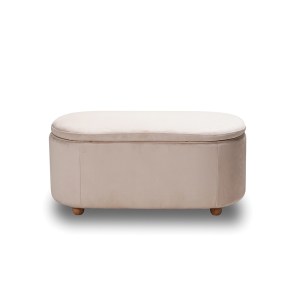 zougris-40.0606 FOSTER ΣΚΑΜΠΟ VELVET BEIGE ΜΕ ΑΠΟΘ. ΧΩΡΟ 99Χ45X45ΕΚ.