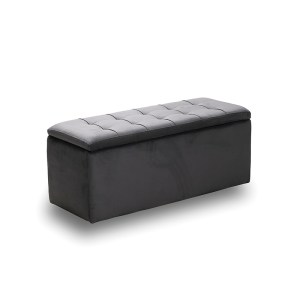 zougris-40.0607 LIDO ΣΚΑΜΠΟ VELVET GREY ΜΕ ΑΠΟΘ. ΧΩΡΟ 101X41X42ΕΚ.