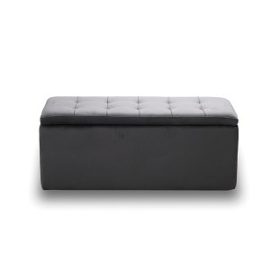 zougris-40.0607 LIDO ΣΚΑΜΠΟ VELVET GREY ΜΕ ΑΠΟΘ. ΧΩΡΟ 101X41X42ΕΚ.
