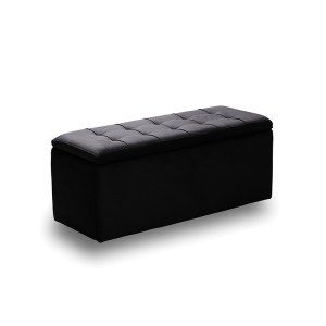 zougris-40.0608 LIDO ΣΚΑΜΠΟ VELVET BLACK ΜΕ ΑΠΟΘ. ΧΩΡΟ 101X41X42ΕΚ.