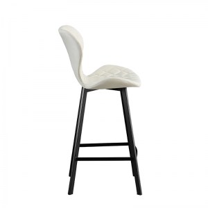 zougris-43.1359.S ΣΚΑΜΠΟ ΜΠΑΡ 2ΤΜΧ MARTIN OFF WHITE ΥΦΑΣΜΑ 48X46X106ΕΚ.
