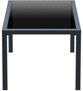 zougris-53.0201 TAHITI DARK GREY 180Χ94Χ75ΕΚ. ΤΡΑΠΕΖΙ ΜΕ ΤΖΑΜΙ ΠΟΛ/ΝΙΟΥ
