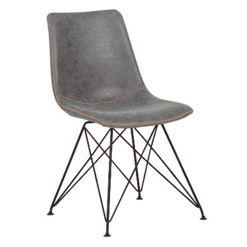 woo-115084 PANTON ΚΑΡΕΚΛΑ ΜΕΤΑΛΛΟ ΒΑΦΗ ΜΑΥΡΗ, PU VINTAGE GREY